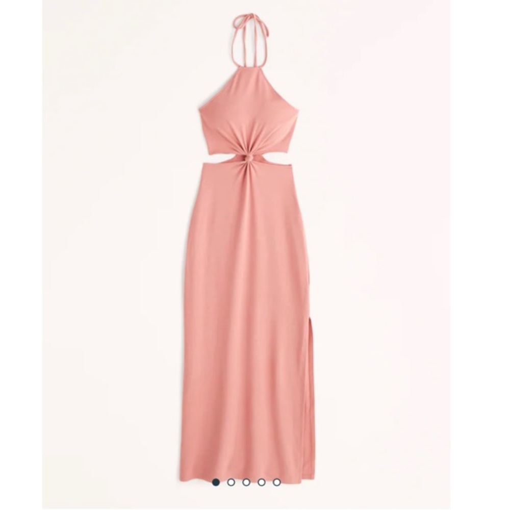 Abercrombie & Fitch Knotted halter cutout maxi dress size small petite NWT